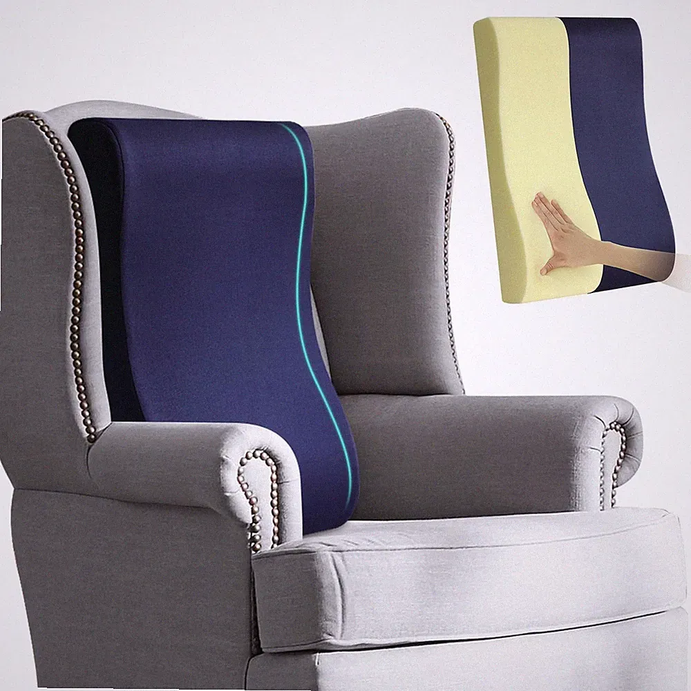 2-in-1 Neck Pillow Lumbar Pillow for Recliner Couch& Glider Chair - High Resi...