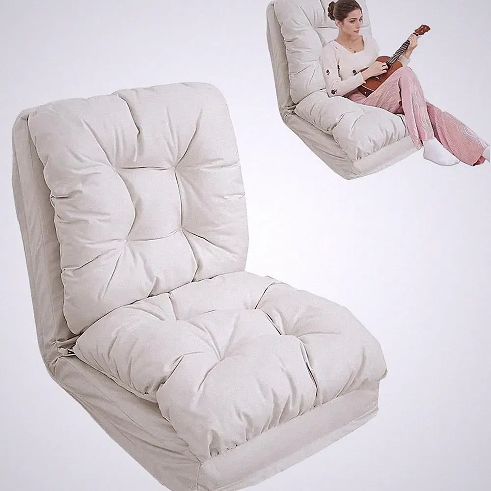 6 Position Covertible Flip Chair Floor Lounge Chair with Back Support for Home