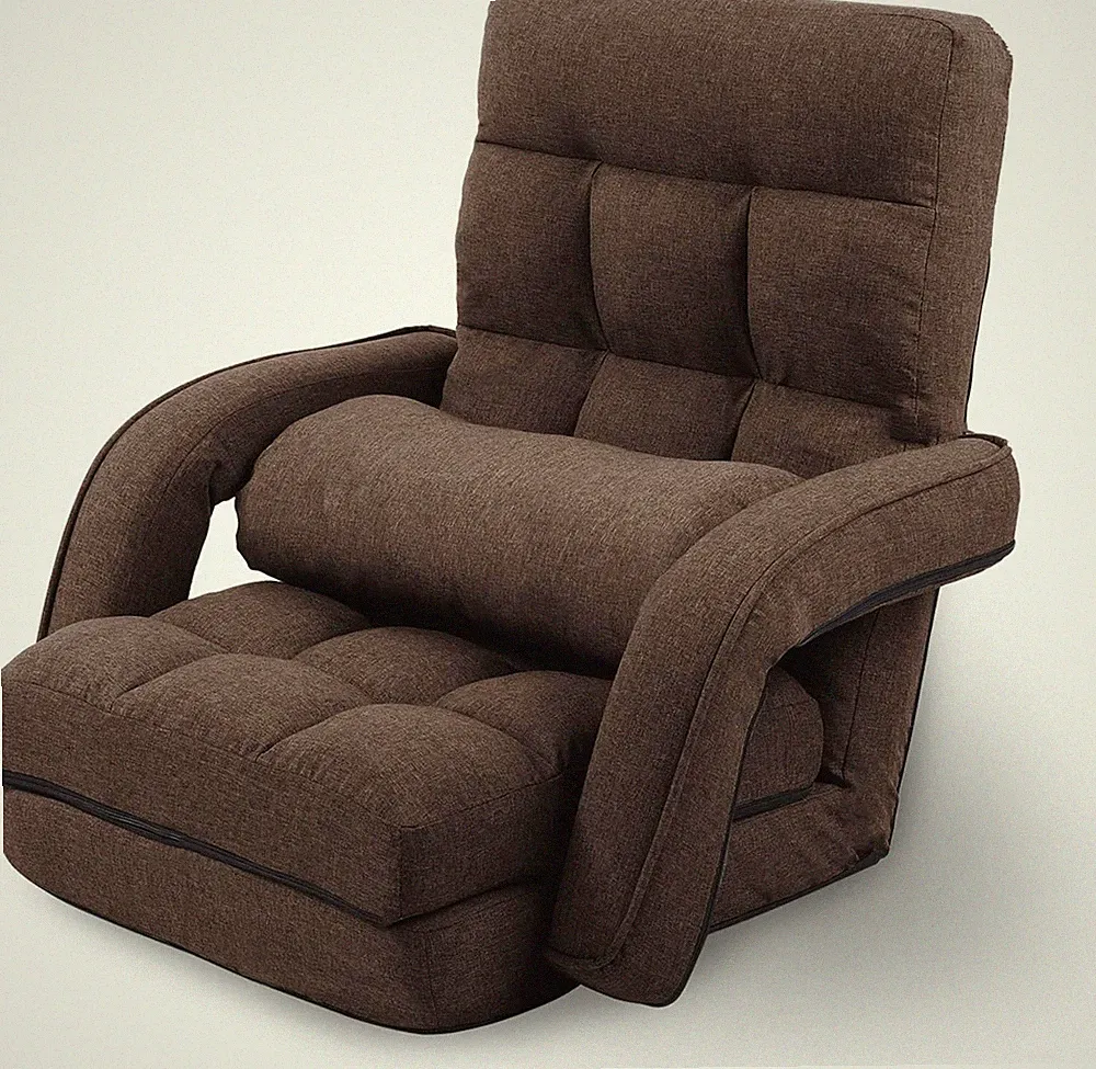 Adjustable Floor Chair with Back Support - 5-Position Lazy Sofa for Gaming & Rel