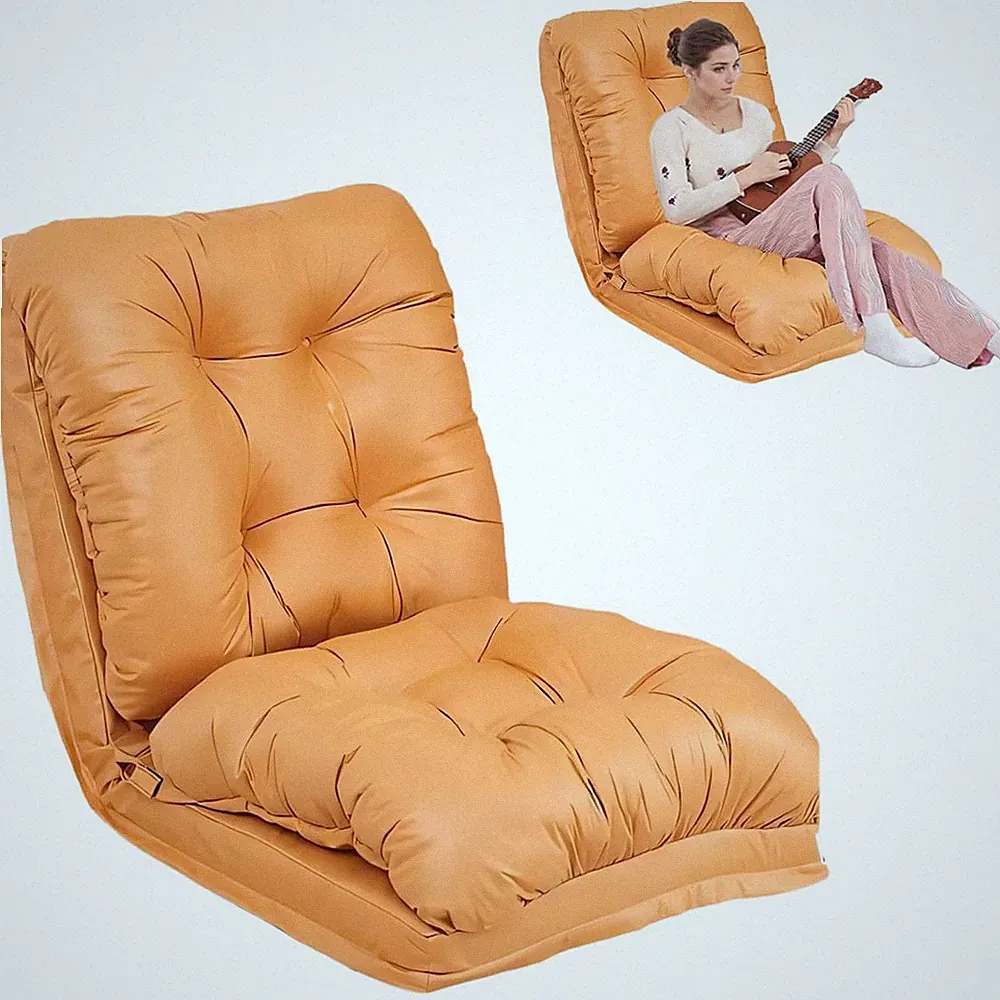Adjustable Floor Gaming Chair for Adults Folding Sofa Lounge Chair Back Support