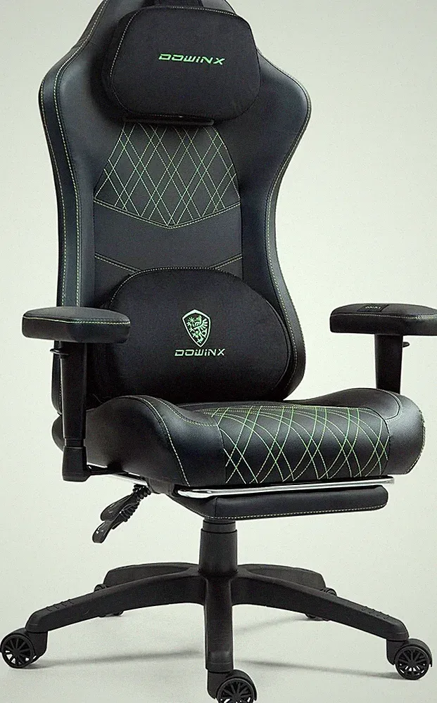 Dowinx Heated Massage Gaming Chair for Adults, Ergonomic Gamer Chair with Sof...