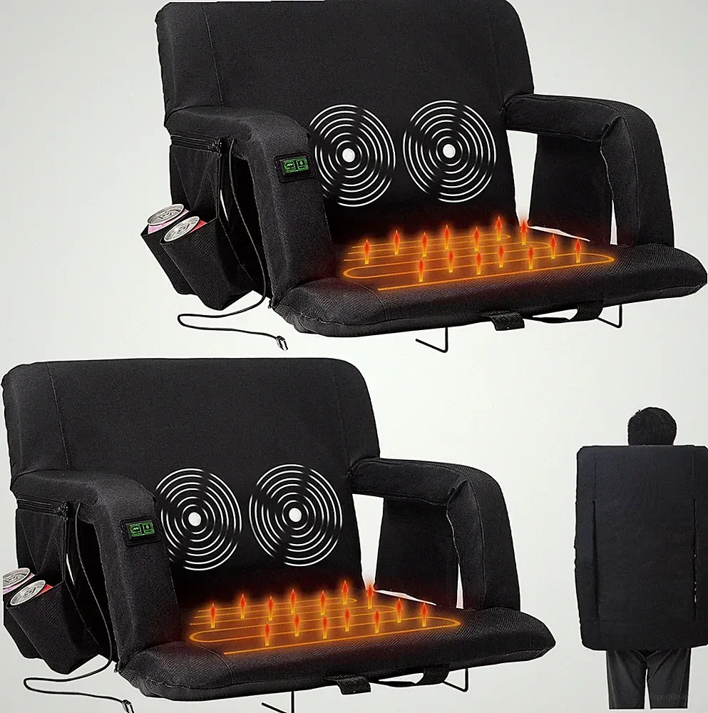 NAIZEA Heated Massage Stadium Seats for Bleachers with 6 Reclining Positions