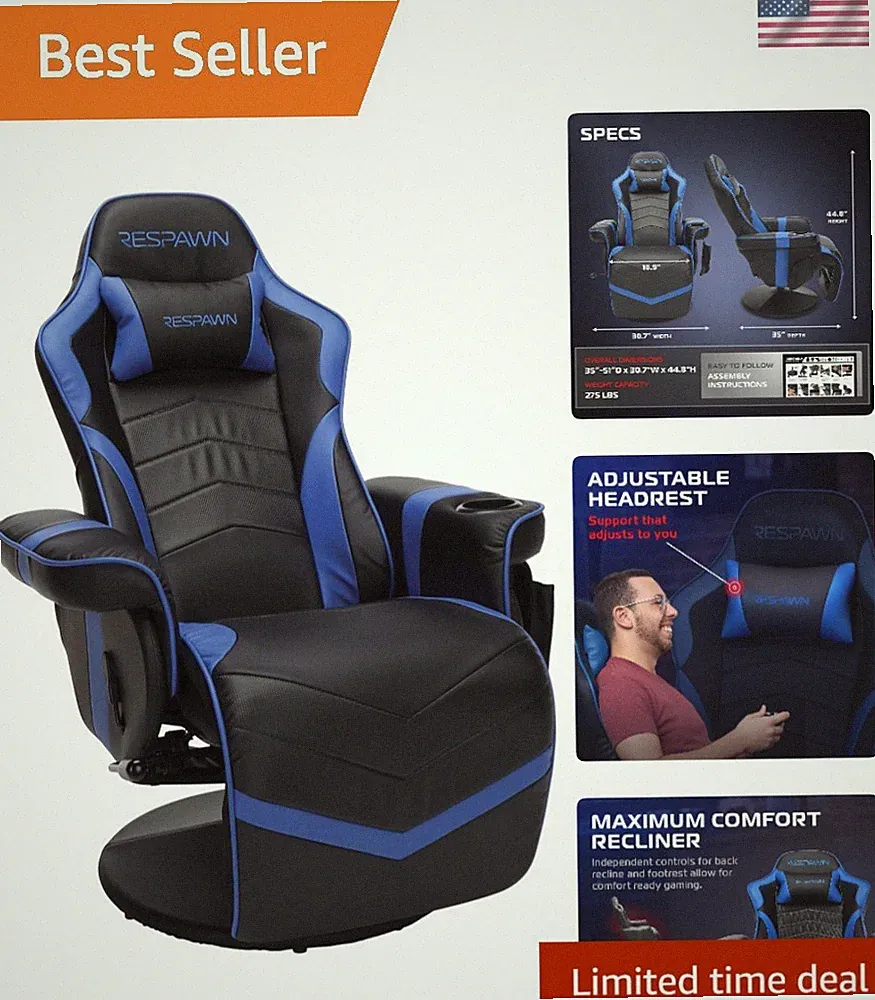 Stylish Gaming Recliner - 900 Series with Leather Finish & Extended Support